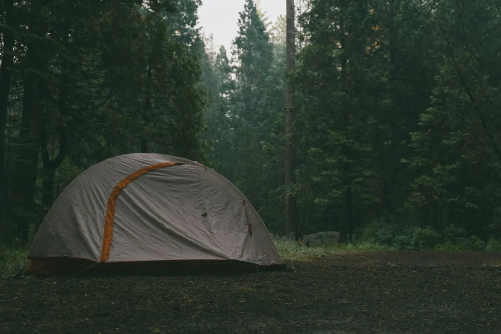 how to camp in the rain